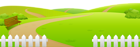 Grass Ground with Fence PNG Clip Art