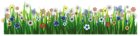 Grass Ground with Flowers PNG Picture