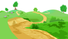Grass and Pathway Transparent PNG Clip Art Image