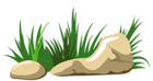 Grass and Stones Transparent PNG Clipart