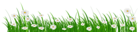 Grass with Flowers PNG Clip Art Image