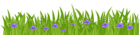 Grass with Purple Flowers Transparent PNG Clip Art Image