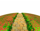 Stone Path with Flowers Ground PNG Clipart