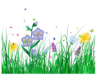 Transparent Grass and Flowers Clipart