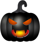 Black Halloween Pumpkin PNG Clipart