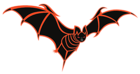 Black and Orange Bat PNG Clipart
