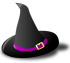 Black and Purple Witch Hat PNG Clipart