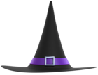 Black and Purple Witch Hat PNG Clipart Image