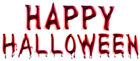 Bloody Happy Halloween PNG Clipart Image