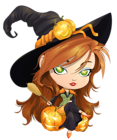 Cute Witch Transparent Clipart Picture