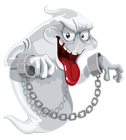 Evil Ghost with Chains PNG Clipart Image