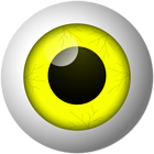 Giant Eyeball Yellow PNG Clipart