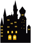 Halloween Black Castle Clip Art Image