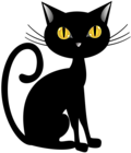 Halloween Black Cat PNG Clip Art Image