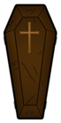 Halloween Brown Coffin PNG Picture