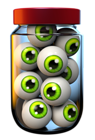 Halloween Jar of Eyeballs PNG Clipart Image
