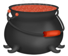 Halloween Orange Witch Cauldron Clipart