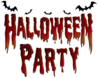 Halloween Party Text Decor PNG Clipart