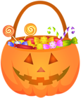 Halloween Pumpkin Basket PNG Clip Art Image