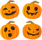 Halloween Pumpkin Set PNG Clip Art Image