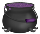 Halloween Purple Witch Cauldron Clipart