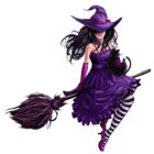 Halloween Purple Witch PNG Picture