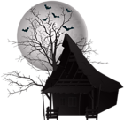Halloween Scary House PNG Clip Art Image