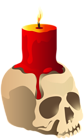 Halloween Skull Candle PNG Clipart Image