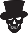 Halloween Skull Silhouette PNG Clip Art