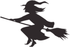 Halloween Witch Silhouette PNG Clip Art Image
