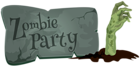 Halloween Zombie Party PNG Clip Art