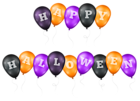 Happy Halloween Balloons Transparent PNG Clip Art Image