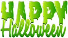 Happy Halloween Green Goo Sticky Slime Text PNG Clipart