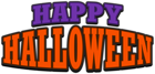 Happy Halloween Orange Orange Purple PNG Clipart