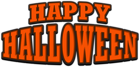 Happy Halloween Orange Text PNG Clipart