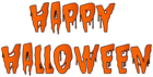 Happy Halloween Text Orange Clipart