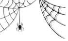 Haunted Spider and Web Clipart