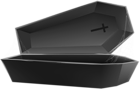Open Coffin Black Transparent PNG Clip Art Image