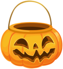 Pumpkin Basket PNG Clip Art Image