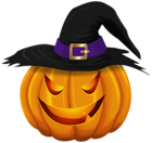 Pumpkin with Witch Hat PNG Clipart