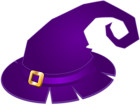 Purple Witch Hat Transparent PNG Clip Art Image
