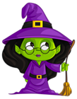 Purple Witch PNG Clipart Image