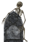Skeleton with Tombstone Transparent Picture