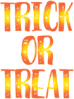 Trick Or Treat PNG Clip Art Image