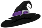 Witch Hat Black and Purple PNG Clipart Image