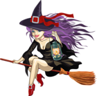 Witch with Lantern PNG Clipart