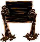 Zombie Hands Holding Board PNG Clip Art Image