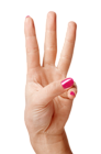 Hand Showing Three Fingers PNG Clipart Image