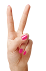 Hand Showing Two Fingers PNG Clipart Image