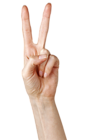 Hand Showing Two Fingers PNG Clipart Picture